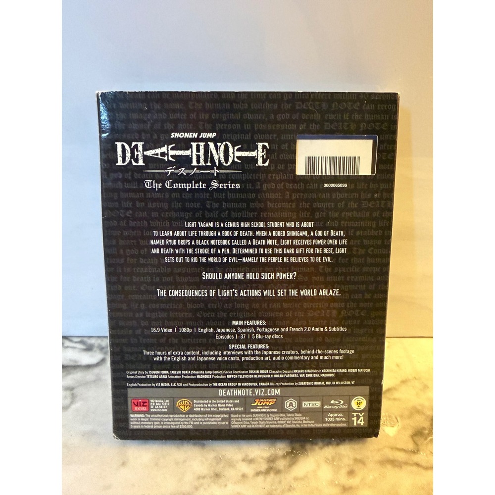 Death Note The Complete Series Blu-ray 5-Disc Set Episodes 1-37 Viz Media TV-14 - Picture 3 of 5